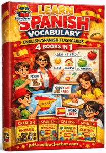Learn Spanish Vocabulary English Spanish Flashcards 4 Books in 1